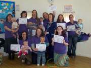 Peer Supporters collecting their certificates in March 2010
